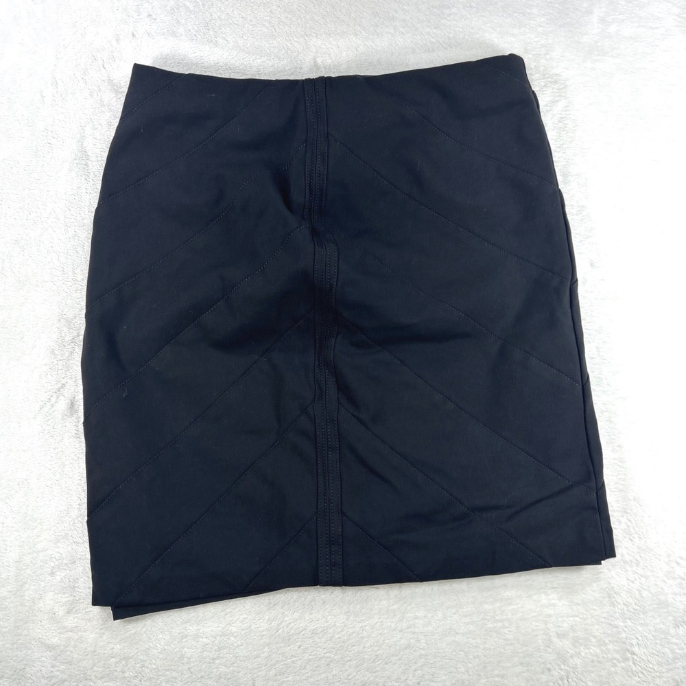 WHBM Instantly Slimming Black Side Zip Knit Pencil Skirt Stretch Work Office 10